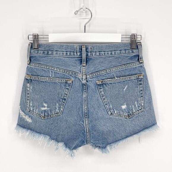 AGOLDE Parker Vintage Cut Off Shorts Women’s Size 23 Swapmeet Distressed Denim - Picture 5 of 5